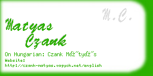 matyas czank business card